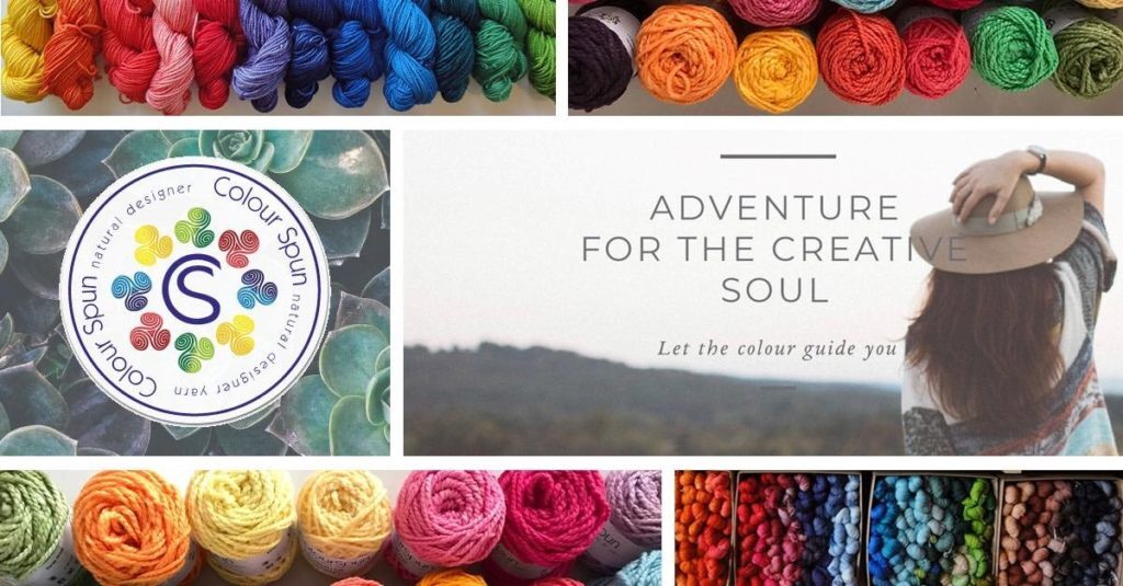 ColourSpun - Adventure for the Creative Soul - Let the colour guide you. A collage of ColourSpun yarns